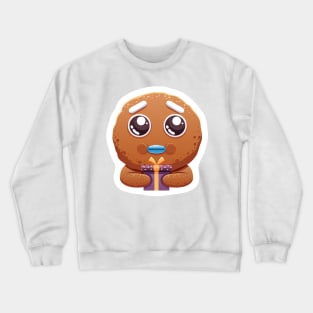 Christmas Sticker, Ginger Man Sticker Crewneck Sweatshirt